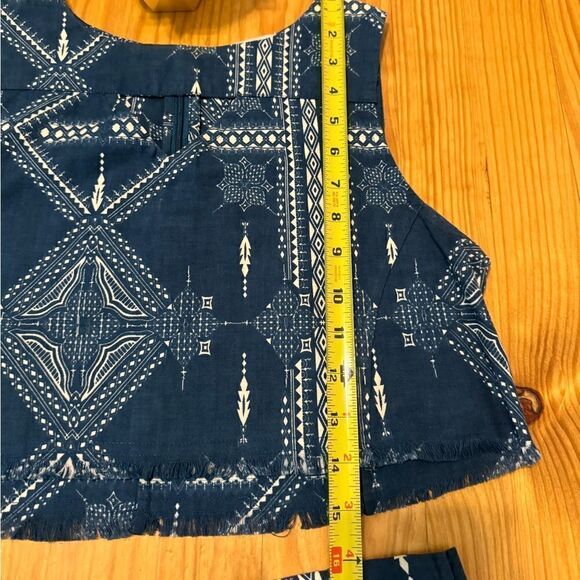 Cleobella Cotton Tribal Cropped Tank Top Mini Shorts Set Women’s SIZE SMALL - Picture 5 of 11